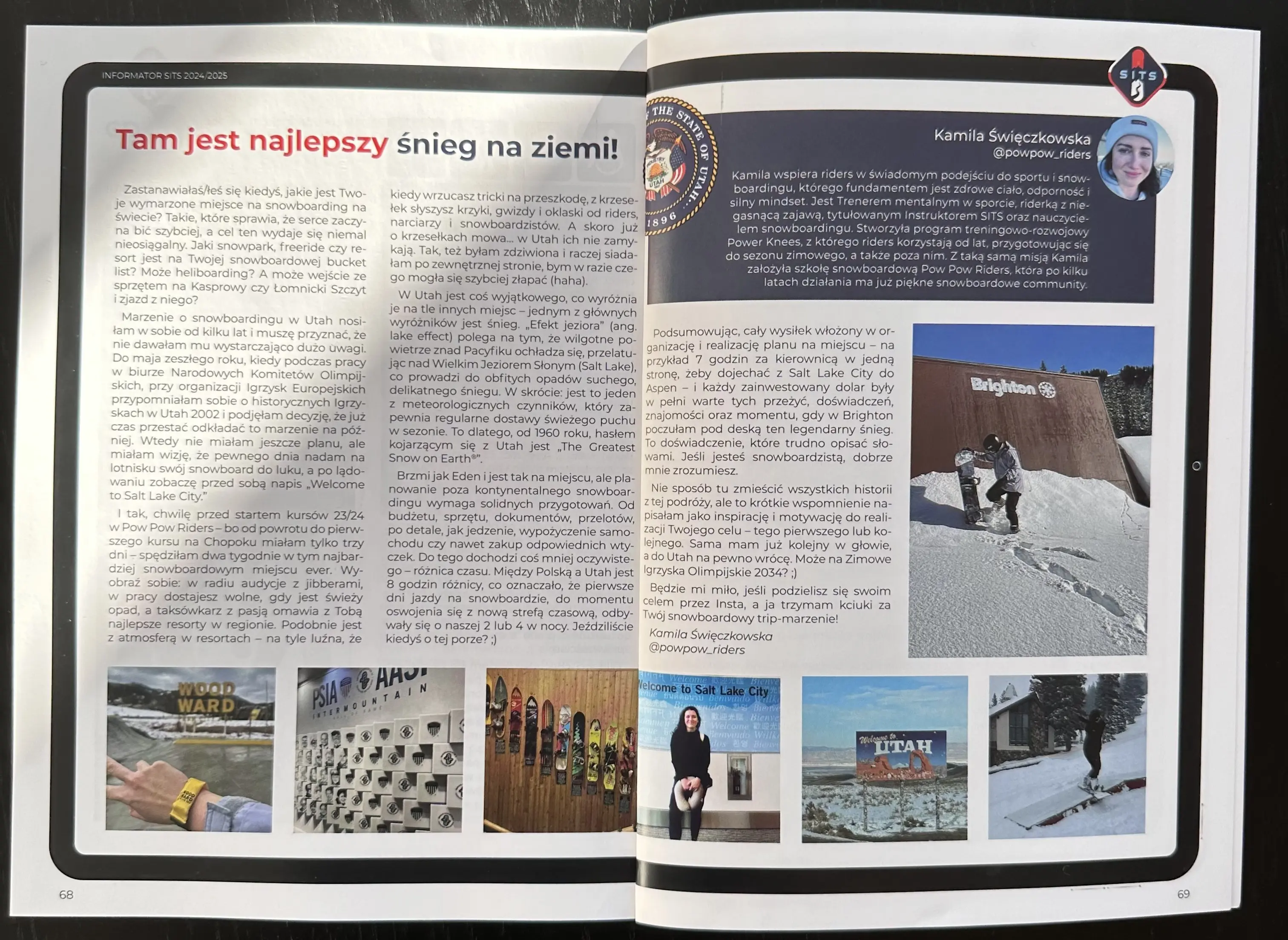 screen z informatora SITS dotyczący artykułu o programie treningowym